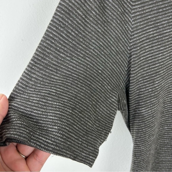 Purejill by J. Jill Taupe Linen blend tunic tie back top size: L - Picture 4 of 9